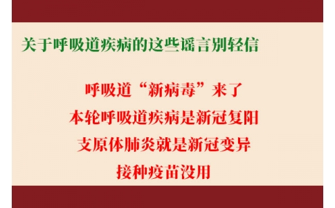 關(guān)于呼吸道疾病的這些謠言別輕信！